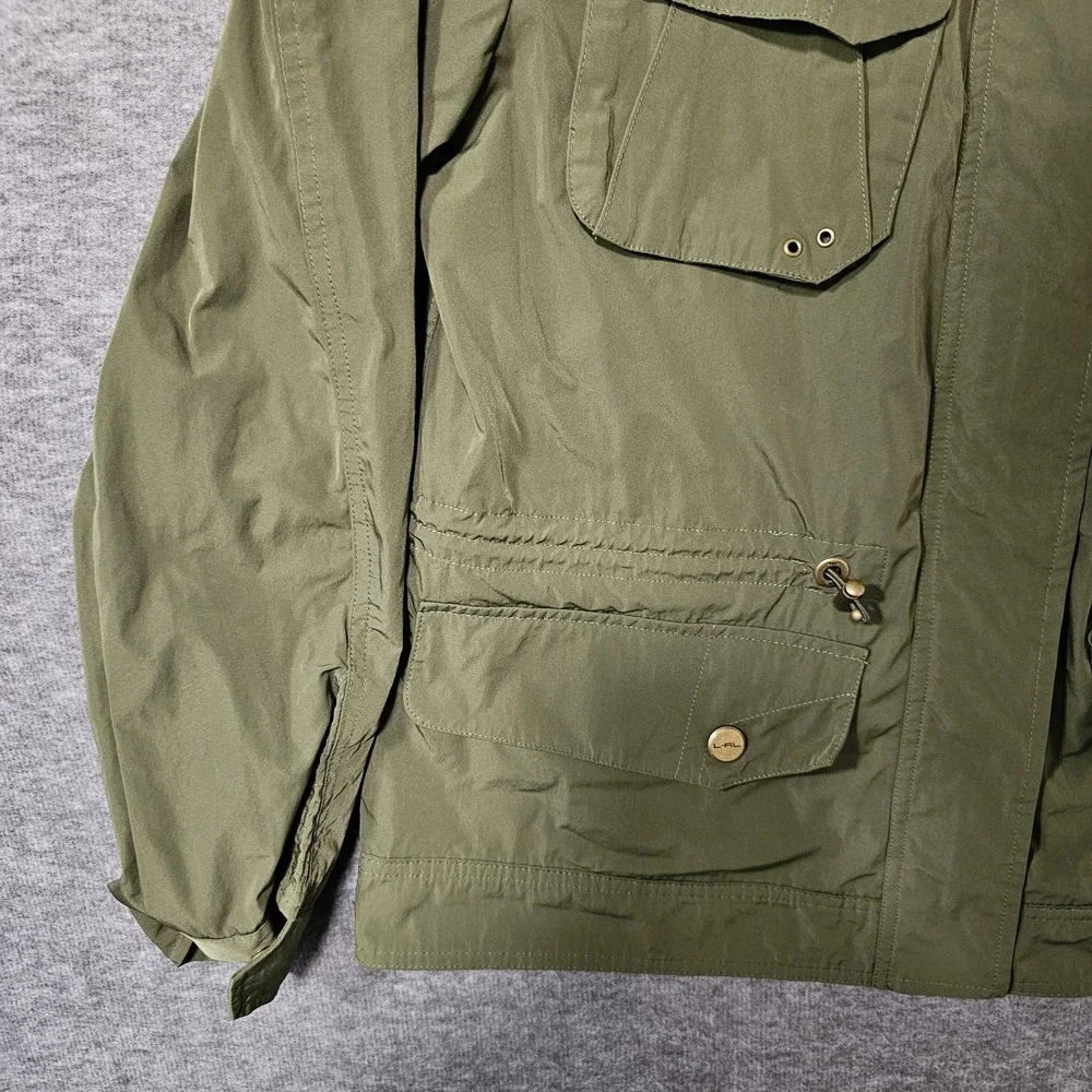 Lauren Ralph Lauren Jacket Women' Large Olive Pocket Zip Military Army Coat Core